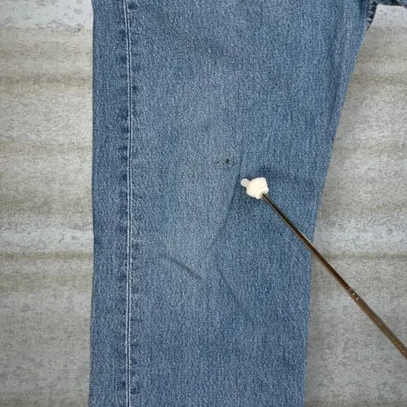 Vintage Levis Jeans 501 34x30 Regular Straight Leg Light Wash Denim Made in UK - Picture 6 of 8